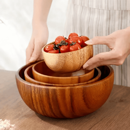 TIMBORA – Ciotola in legno di acacia naturale per una vita quotidiana sicura in famiglia