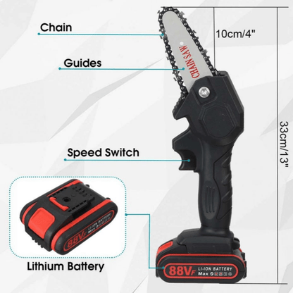 CHAINCUT PRO - Motosega elettrica a batteria per lavori veloci ed efficienti