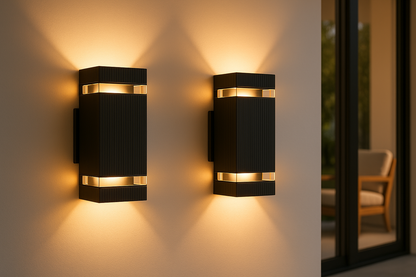 Lumora – Lampada da Esterno Moderna Up & Down Nera – Impermeabile IP65 con Attacco GU10
