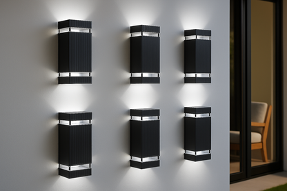 Lumora – Lampada da Esterno Moderna Up & Down Nera – Impermeabile IP65 con Attacco GU10