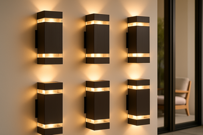 Lumora – Lampada da Esterno Moderna Up & Down Nera – Impermeabile IP65 con Attacco GU10
