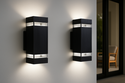Lumora – Lampada da Esterno Moderna Up & Down Nera – Impermeabile IP65 con Attacco GU10