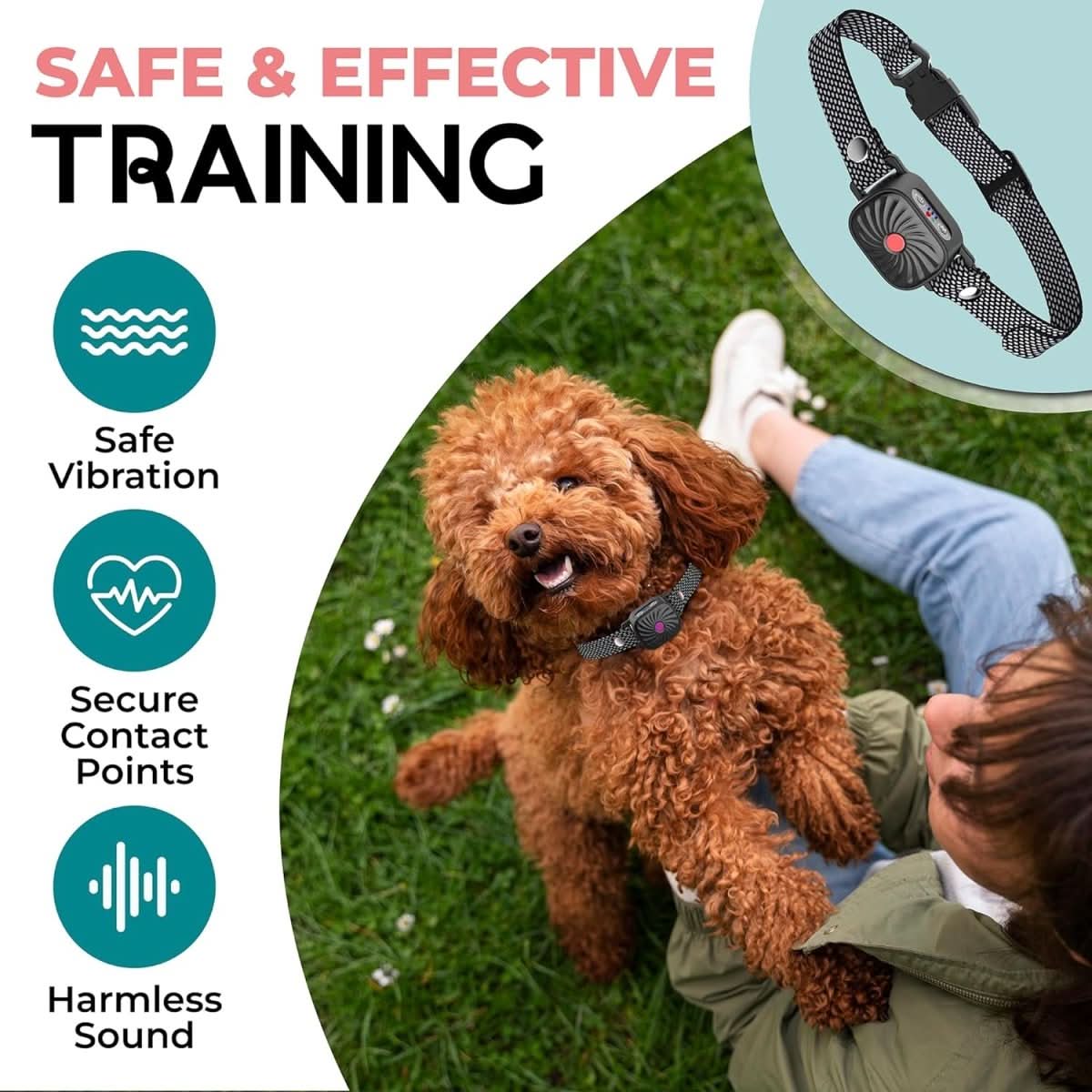 BARKCALM MINI – Collare antiabbaio delicato con suono e vibrazione per cani di piccola taglia