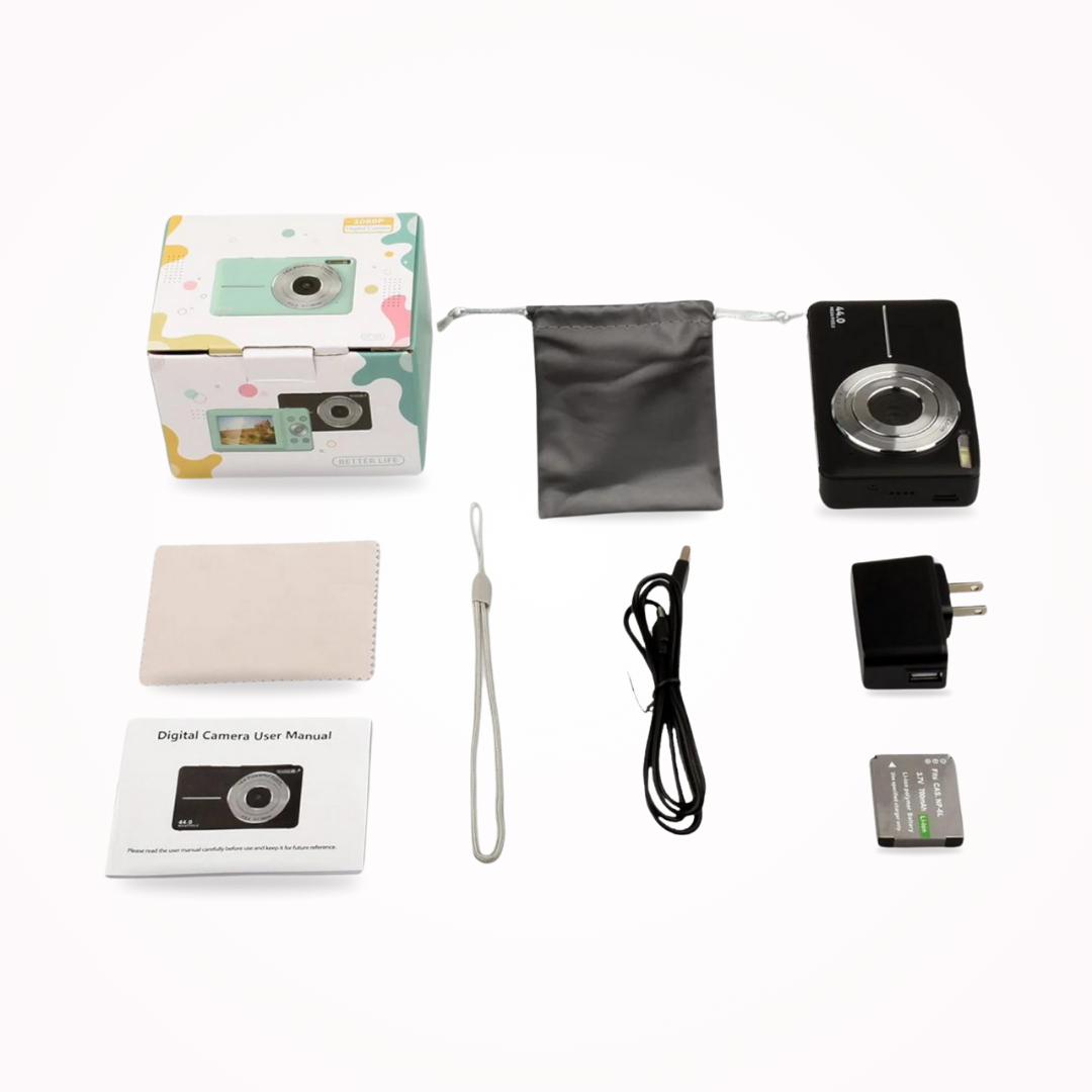 Fotocamera Digitale Vintage con Video 1080p – Fotocamera Retrò Leggera e Portatile