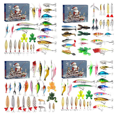 AquaBait | Calendario dell'Avvento premium a tema pesca con 24 esche uniche