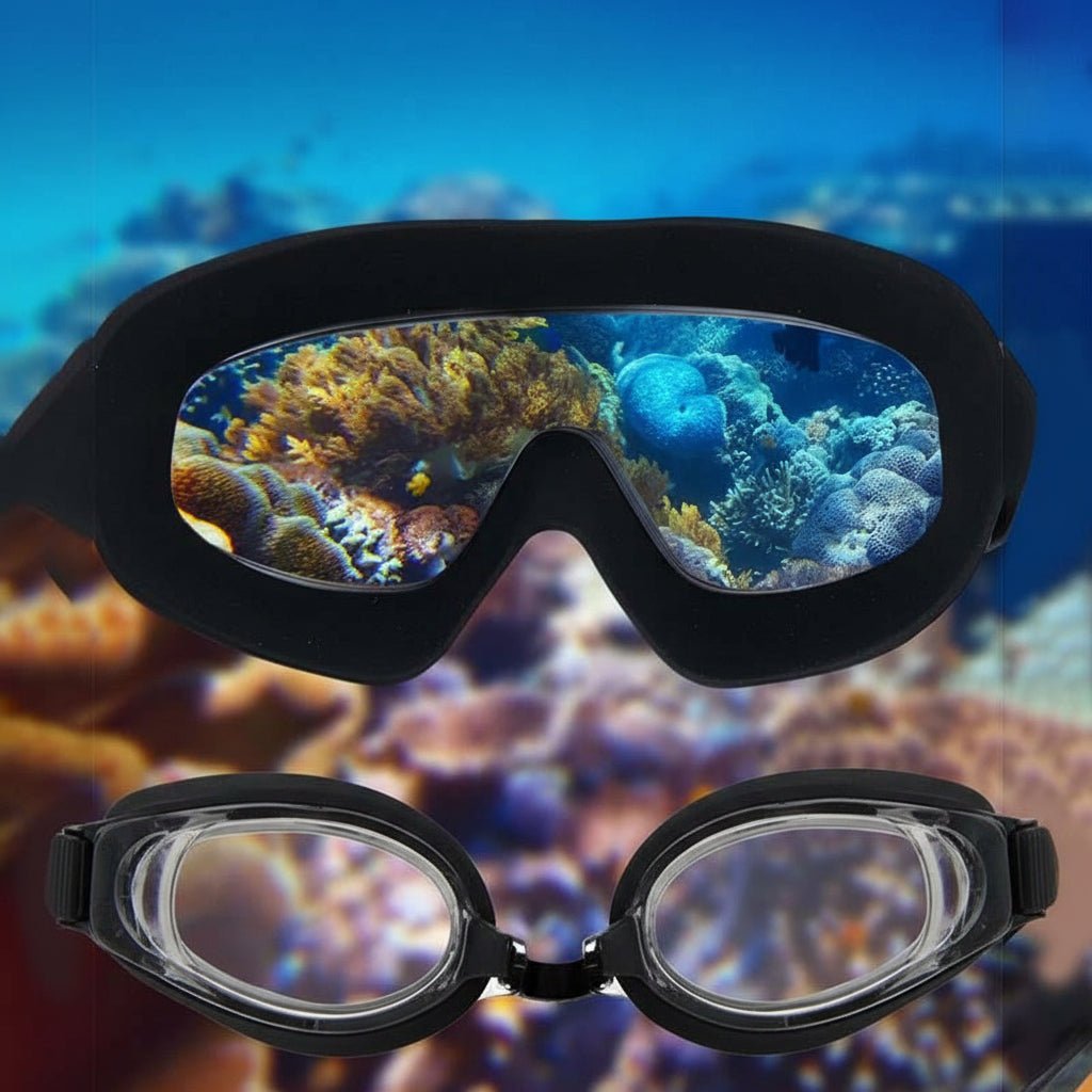 AQUAVISION – Occhialini da nuoto antifog con campo visivo di 180°