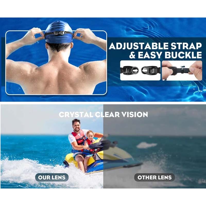 AQUAVISION – Occhialini da nuoto antifog con campo visivo di 180°