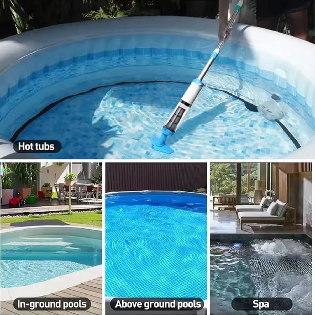 POOLIX – Aspirapolvere per piscina senza fili per una pulizia senza sforzo