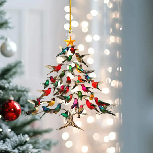 AvianDelight | Ornamento a forma di uccello colorato per la decorazione dell'albero di Natale