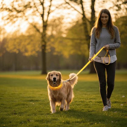 BRIGHTBARK – Guinzaglio LED per cani con ricarica USB e design riflettente