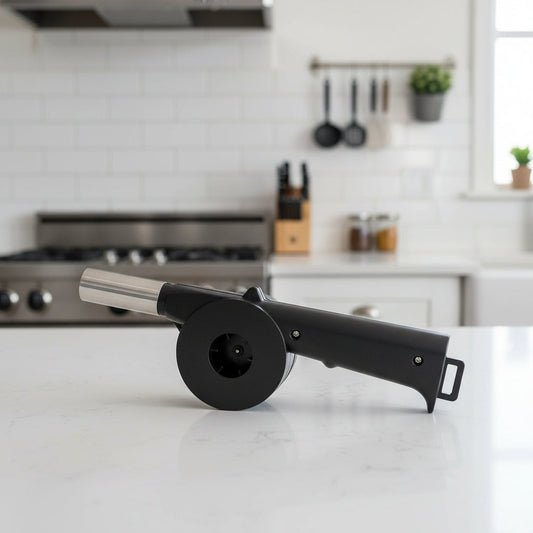 BBQ AirBlower - Ventola da barbecue manuale per accendere facilmente la carbonella