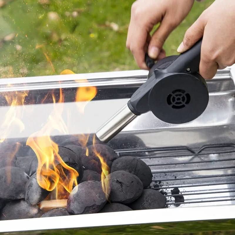 BBQ AirBlower - Ventola da barbecue manuale per accendere facilmente la carbonella