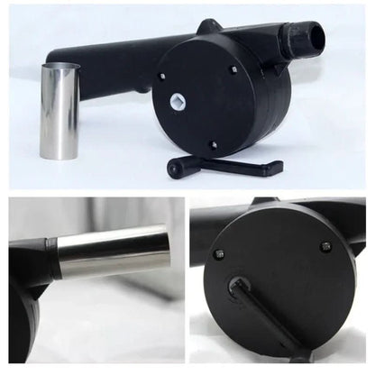 BBQ AirBlower - Ventola da barbecue manuale per accendere facilmente la carbonella