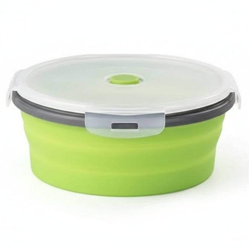 BENTOSTORE – Set di contenitori Bento in silicone pieghevoli, contenitore per pranzo portatile con coperchio a prova di perdite