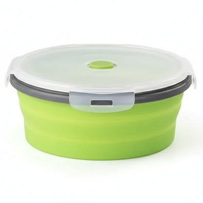 BENTOSTORE – Set di contenitori Bento in silicone pieghevoli, contenitore per pranzo portatile con coperchio a prova di perdite