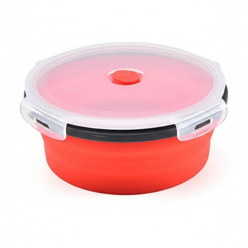 BENTOSTORE – Set di contenitori Bento in silicone pieghevoli, contenitore per pranzo portatile con coperchio a prova di perdite
