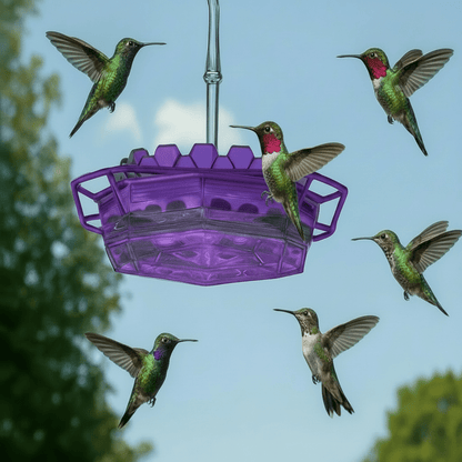 HUMMIFEED – Alimentatore colorato da appendere per colibrì e abbeveratoio per uccelli resistente alle intemperie