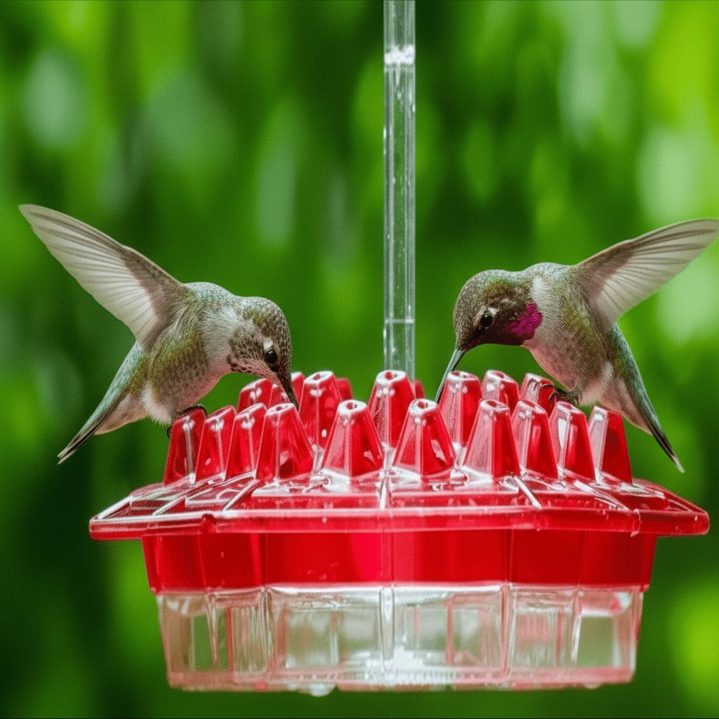 HUMMIFEED – Alimentatore colorato da appendere per colibrì e abbeveratoio per uccelli resistente alle intemperie