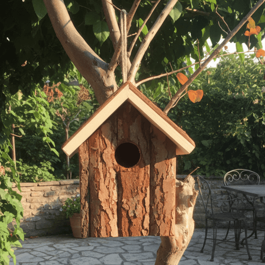 HOLLOWSHED – protezione per uccelli in legno di alta qualità con circolazione naturale dell'aria