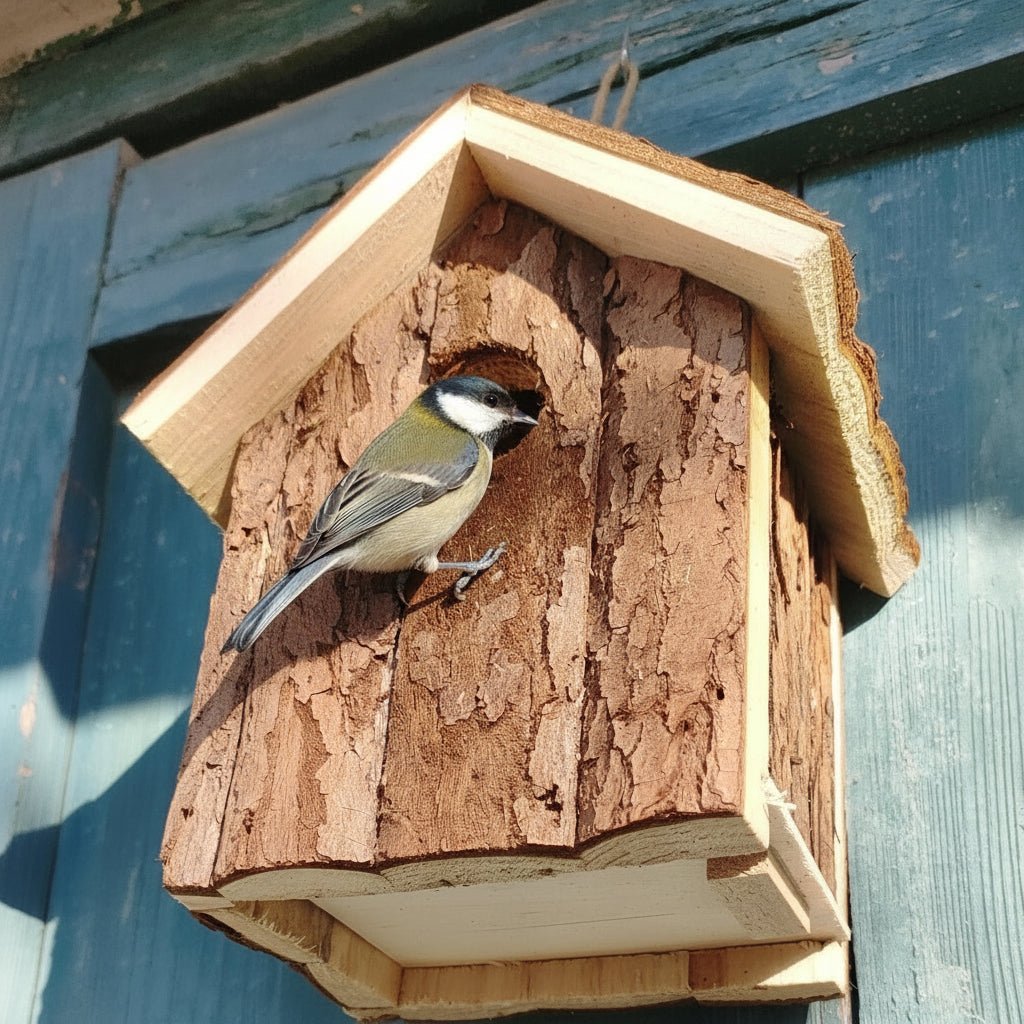 HOLLOWSHED – protezione per uccelli in legno di alta qualità con circolazione naturale dell'aria