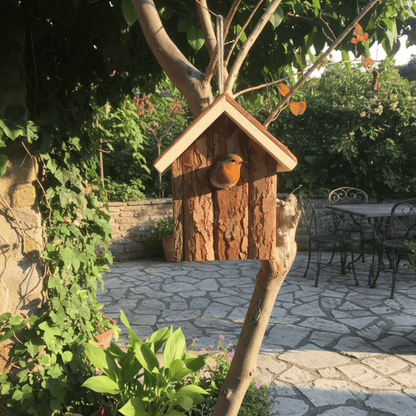 HOLLOWSHED – protezione per uccelli in legno di alta qualità con circolazione naturale dell'aria