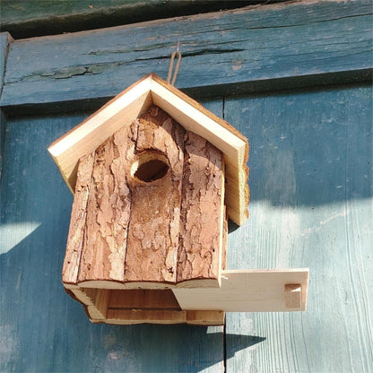 HOLLOWSHED – protezione per uccelli in legno di alta qualità con circolazione naturale dell'aria
