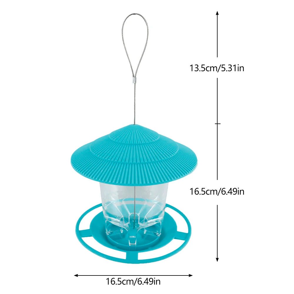 HEXAFEEDER – Alimentatore per uccelli esagonale di alta qualità per uso esterno, con riempimento facile e protezione dalle intemperie