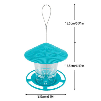 HEXAFEEDER – Alimentatore per uccelli esagonale di alta qualità per uso esterno, con riempimento facile e protezione dalle intemperie