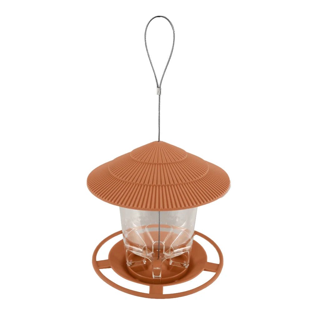HEXAFEEDER – Alimentatore per uccelli esagonale di alta qualità per uso esterno, con riempimento facile e protezione dalle intemperie