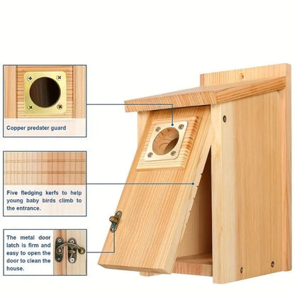 SKYDWELL – Casetta nidificante in legno di cedro per ghiandaie azzurre, rondini e piccoli uccelli