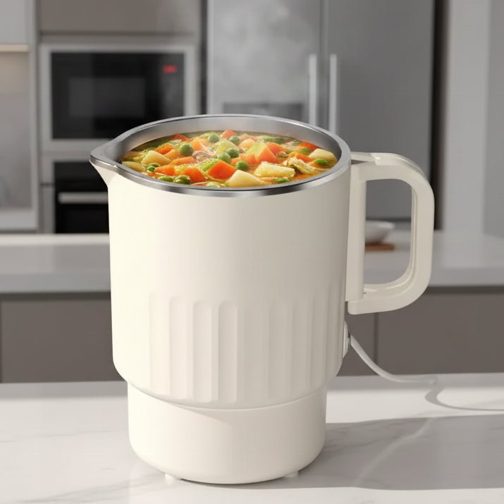 MINIBOILX – Bollitore da viaggio elettrico compatto da 600 W per preparare velocemente acqua calda