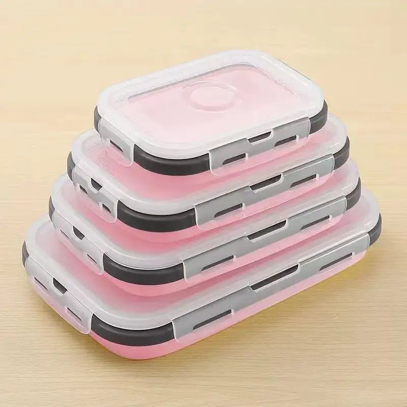 FOODSTACK – Set di contenitori per pranzo pieghevoli in silicone senza BPA