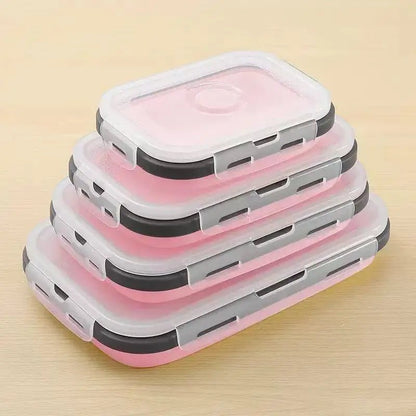 FOODSTACK – Set di contenitori per pranzo pieghevoli in silicone senza BPA