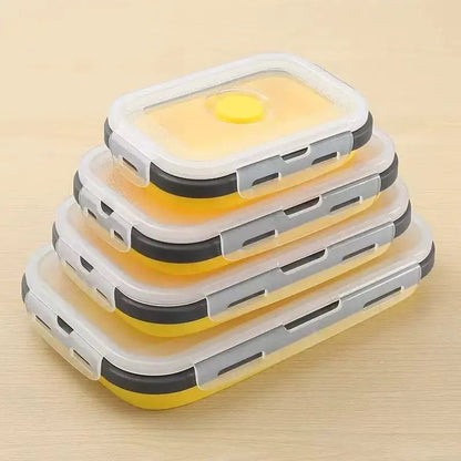 FOODSTACK – Set di contenitori per pranzo pieghevoli in silicone senza BPA