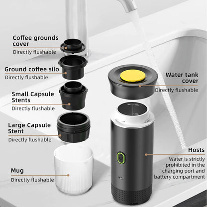 AROMIX – Macchina per espresso portatile 3-in-1 con estrazione ad alta pressione