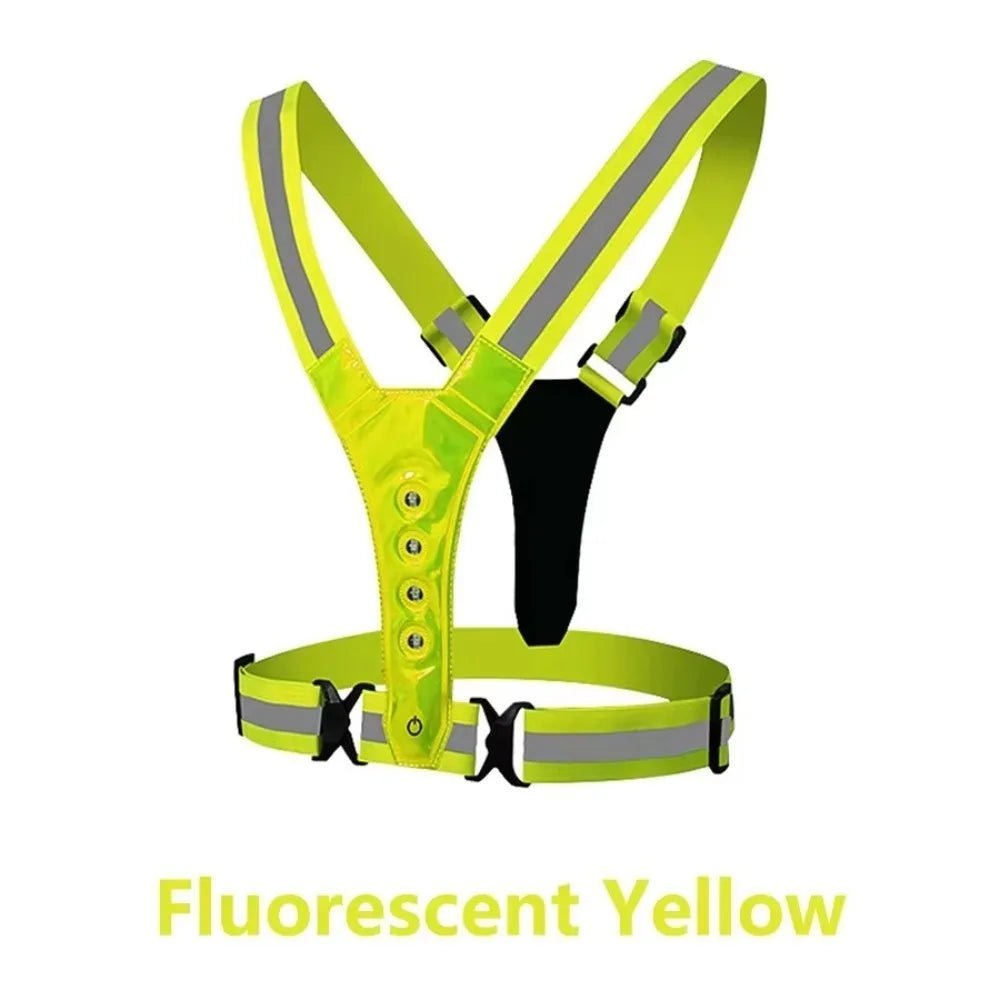RUNSPARK – Gilet LED regolabile – 3 modalità per un allenamento notturno sicuro
