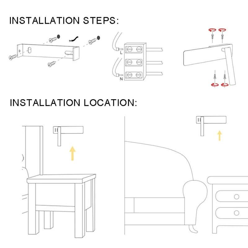 TWIRLLITE – Lampada LED ruotabile per illuminazione del letto flessibile e regolabile