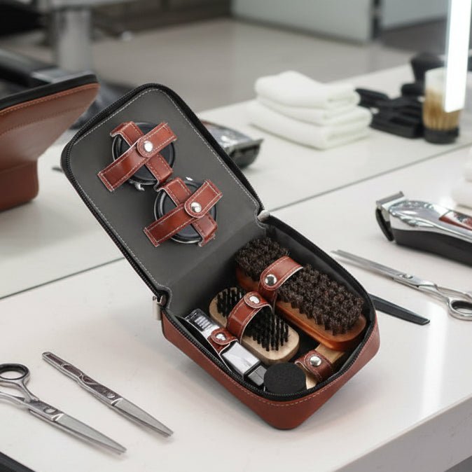 LEATHERCURE – Set di cura delle scarpe premium da 9 pezzi per pelle durevole