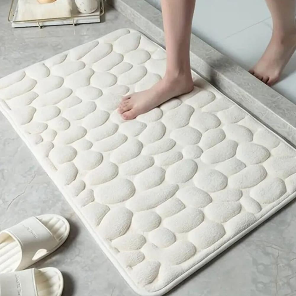 Tappeto da Bagno Assorbente in Bianco