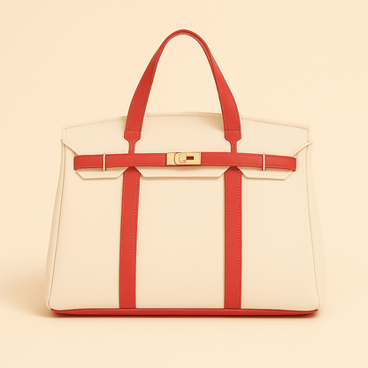 Seavelle – Borsa classica in tela di cotone con struttura rinforzata in acciaio