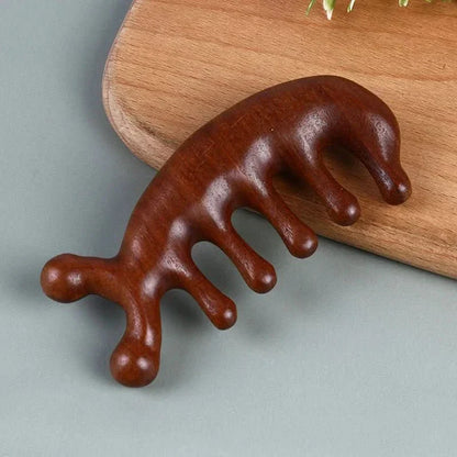 Calmcomb - Pettine massaggiante in legno di sandalo di lusso | Antistatico e ideale per la cura dei capelli e per massaggiare il cuoio capelluto
