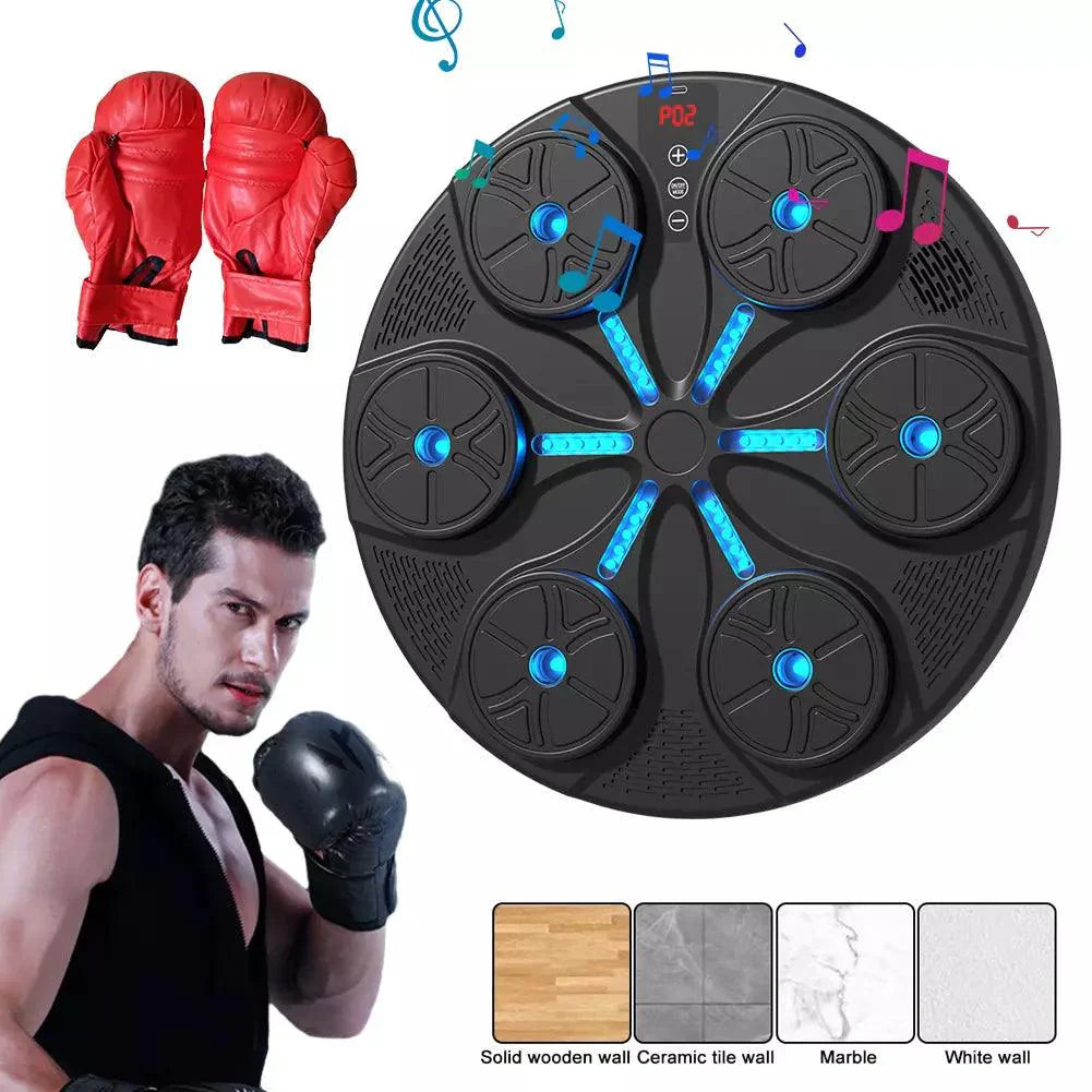 Macchina da Boxe Musicale – Dispositivo da Boxe da Parete Bluetooth con LED e Allenamento Reattivo