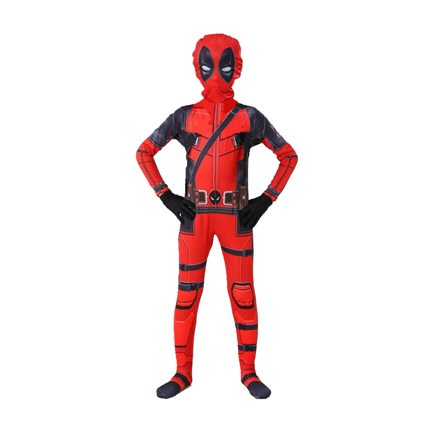 Costume di Deadpool per bambini – Tuta da cosplay per bambini – Costume per la festa del Giorno del Bambino (ispirato alla serie Marvel)