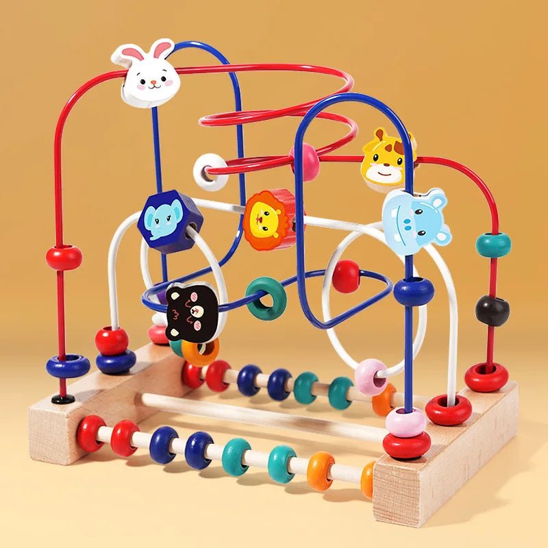 MINIWONDER – Labirinto di perline in legno e abaco, giocattolo educativo per l'apprendimento ludico