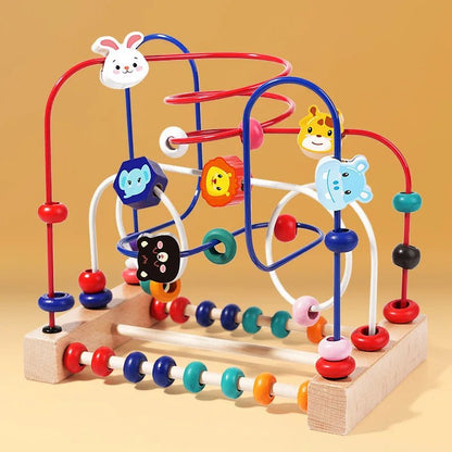 MINIWONDER – Labirinto di perline in legno e abaco, giocattolo educativo per l'apprendimento ludico