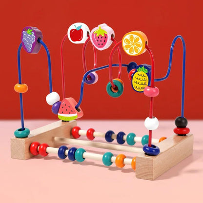 MINIWONDER – Labirinto di perline in legno e abaco, giocattolo educativo per l'apprendimento ludico