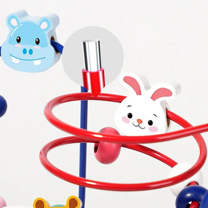 MINIWONDER – Labirinto di perline in legno e abaco, giocattolo educativo per l'apprendimento ludico