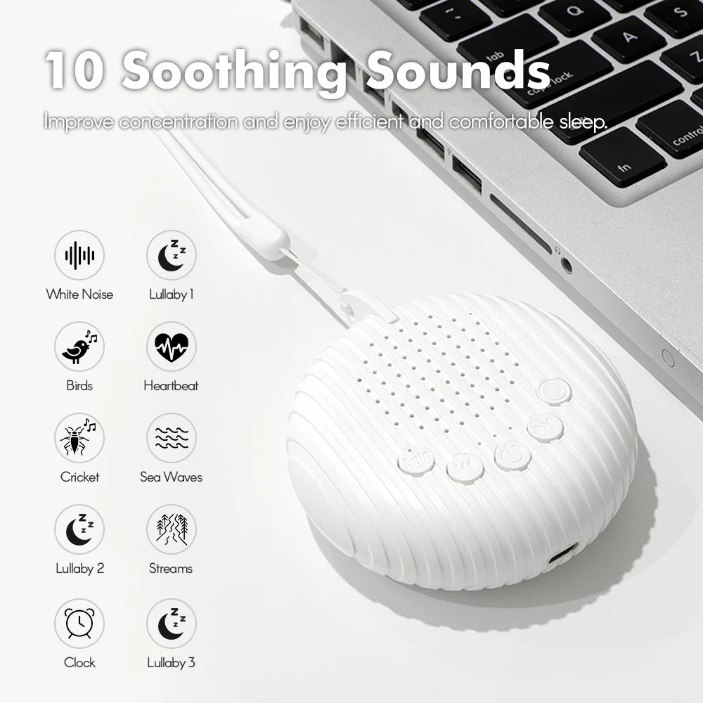 ZENWAVES – Generatore di rumore da viaggio con 10 suoni rilassanti per il sonno