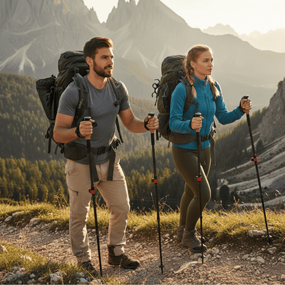 TREKFRAME – Bastoni in fibra di carbonio pieghevoli con stabilità migliorata