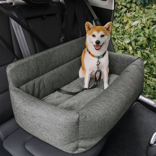 SEATPUP – Letto da auto lavabile per cani di grandi dimensioni, con cinghie di sicurezza e supporto antiscivolo